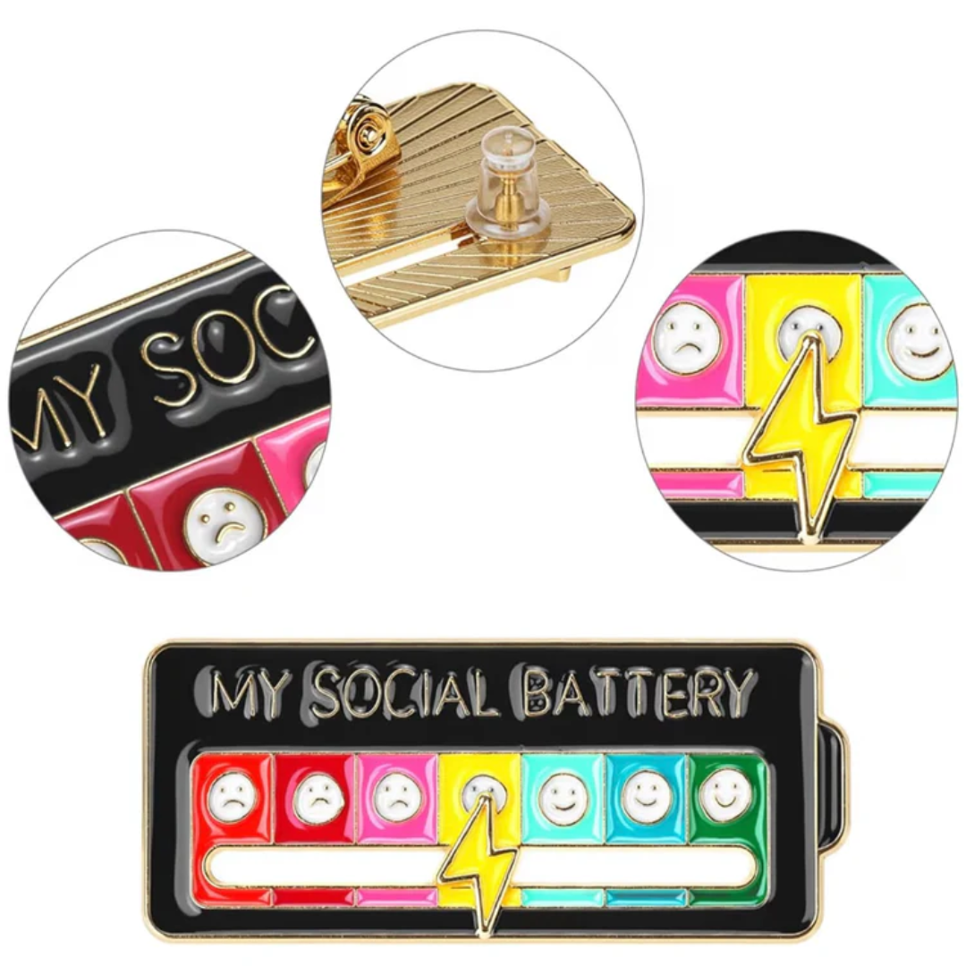 Pin Batería Social