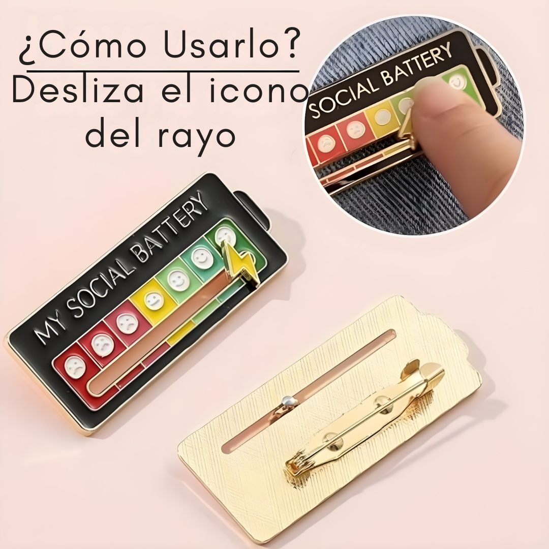 Pin Batería Social